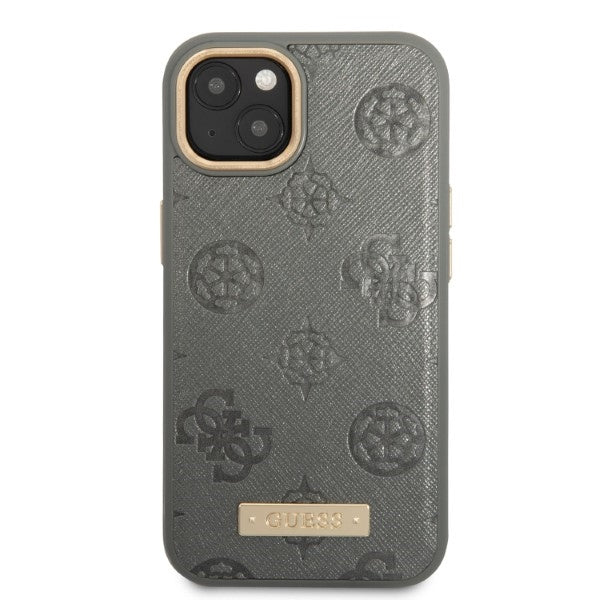 Guess GUHMP13MSAPSTG iPhone 13 6.1" grey/grey hardcase Peony Logo Plate MagSafe