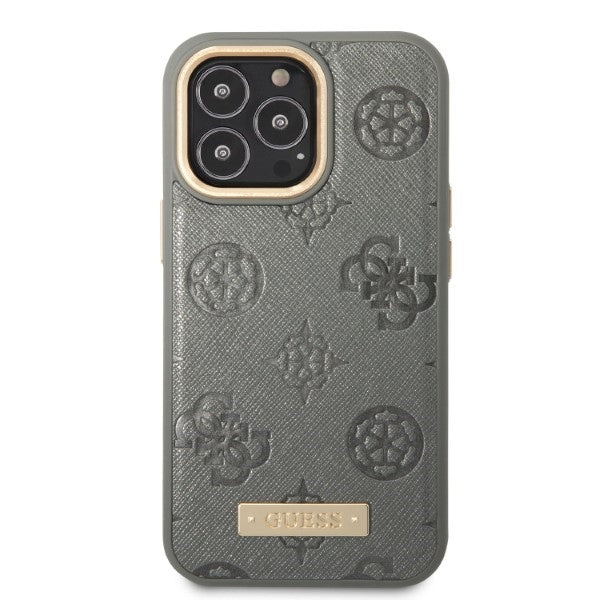 Guess GUHMP13XSAPSTG iPhone 13 Pro Max 6.7" grey/grey hardcase Peony Logo Plate MagSafe