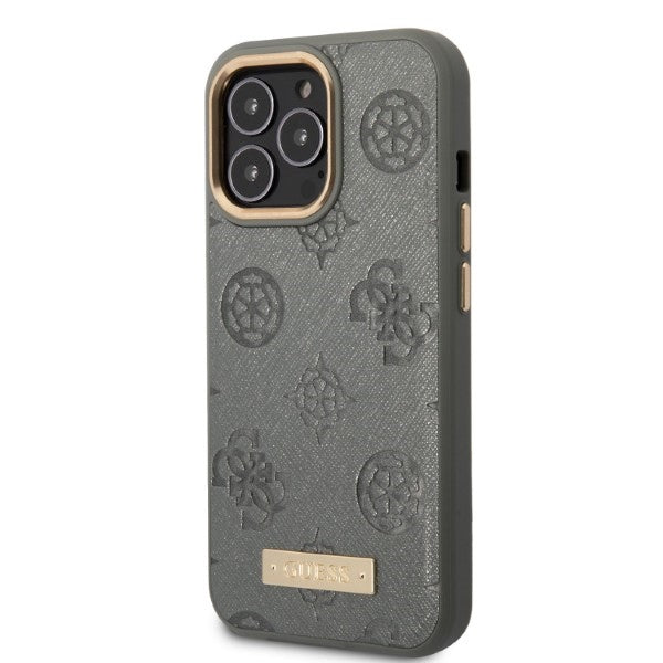 Guess GUHMP13XSAPSTG iPhone 13 Pro Max 6.7" grey/grey hardcase Peony Logo Plate MagSafe