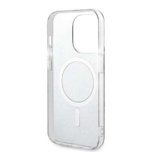 Set Guess GUBPP14LH4EACSW Case+ Charger iPhone 14 Pro 6.1" brown/brown hard case 4G Print MagSafe