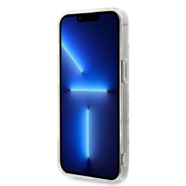 Set Guess GUBPP14MHMEACSH Case+ Charger iPhone 14 Plus 6.7" white/white hard case Marble MagSafe