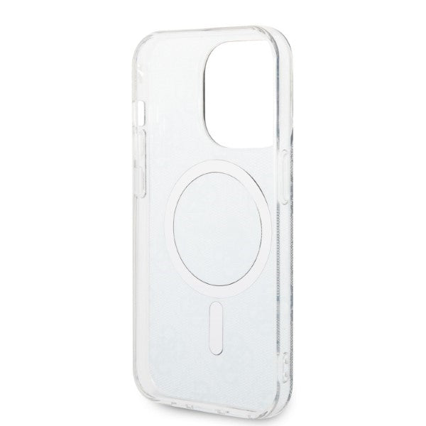 Set Guess GUBPP14XH4EACSB Case+ Charger iPhone 14 Pro Max 6.7" blue/blue hard case 4G Print MagSafe