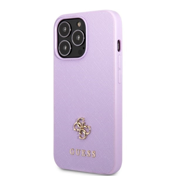 Guess GUHCP13XPS4MU iPhone 13 Pro Max 6.7" purple/purple hardcase Saffiano 4G Small Metal Logo