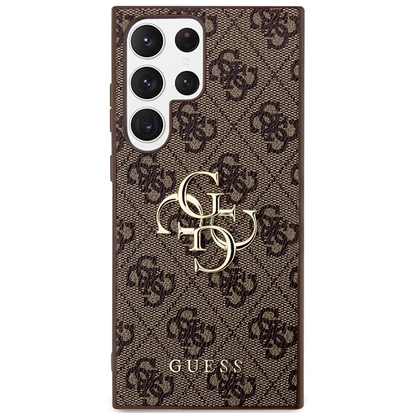 Guess GUHCS23L4GMGBR S23 Ultra S918 brown/brown hardcase 4G Big Metal Logo