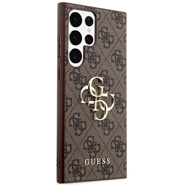 Guess GUHCS23L4GMGBR S23 Ultra S918 brown/brown hardcase 4G Big Metal Logo