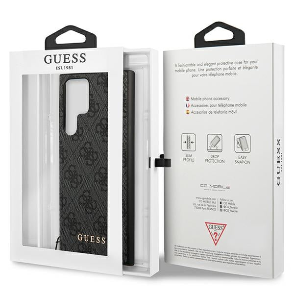 Guess GUHCS23LGF4GGR S23 Ultra S918 grey/grey hardcase 4G Charms Collection
