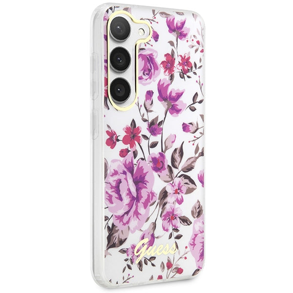 Guess GUHCS23SHCFWST S23 S911 white/white hardcase Flower Collection