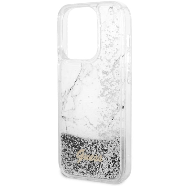 Guess GUHCP14LLCSGSGH iPhone 14 Pro 6.1" white/white hardcase Liquid Glitter Marble