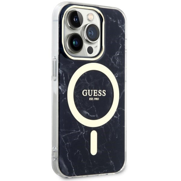 Guess GUHMP14LPCUMAK iPhone 14 Pro 6.1" black/black hardcase Marble MagSafe