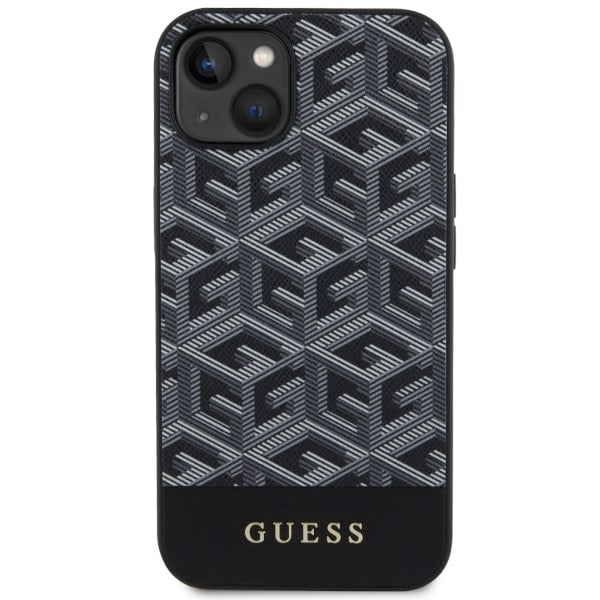 Guess GUHMP14MHGCFSEK iPhone 14 Plus 6.7" black/black hardcase GCube Stripes MagSafe