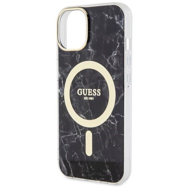 Guess GUHMP14MPCUMAK iPhone 14 Plus 6.7" black/black hardcase Marble MagSafe