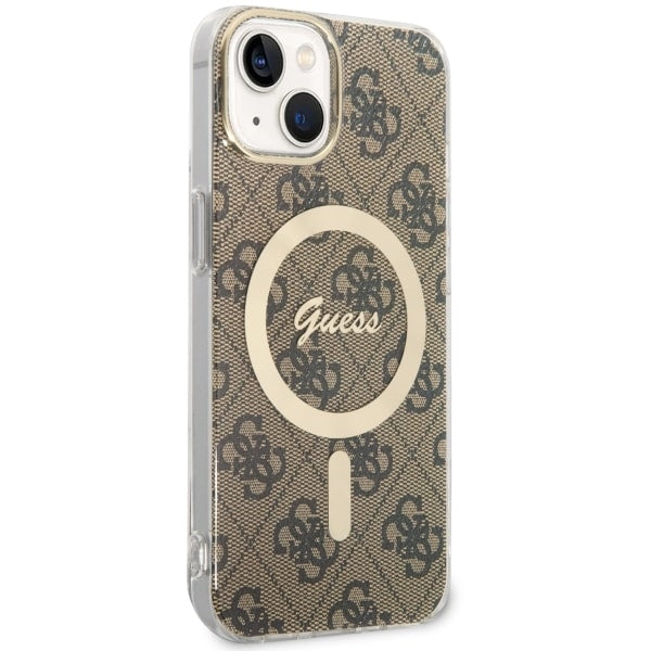 Guess 4G MagSafe case for iPhone 14 - brown