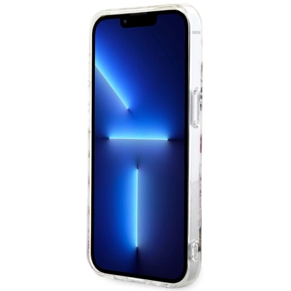 Guess Flower MagSafe case for iPhone 14 - transparent