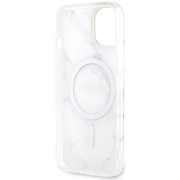 Guess GUHMP14SPCUMAH iPhone 14 6.1" white/white hardcase Marble MagSafe