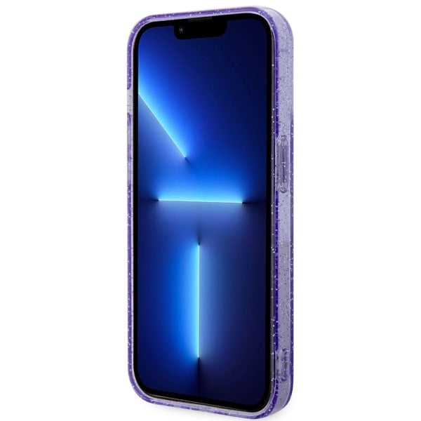 Guess GUHMP14XHCMCGU iPhone 14 Pro Max 6.7" purple/purple hardcase Glitter Gold MagSafe