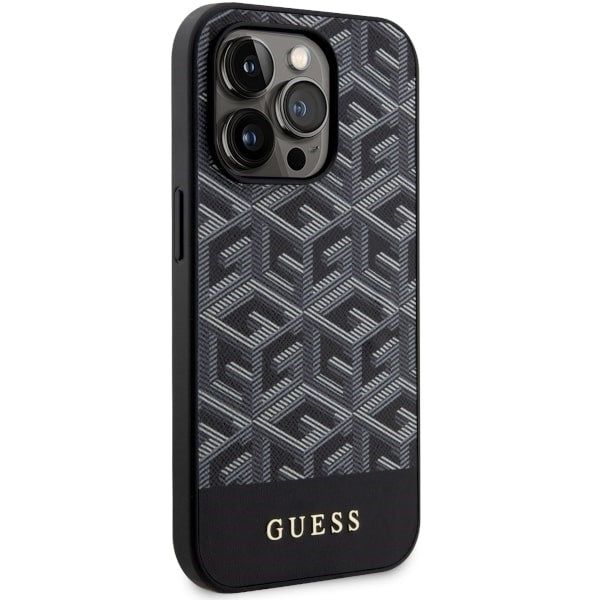 Guess GUHMP14XHGCFSEK iPhone 14 Pro Max 6.7" black/black hardcase GCube Stripes MagSafe