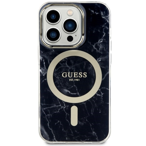Guess GUHMP14XPCUMAK iPhone 14 Pro Max 6.7" black/black hardcase Marble MagSafe