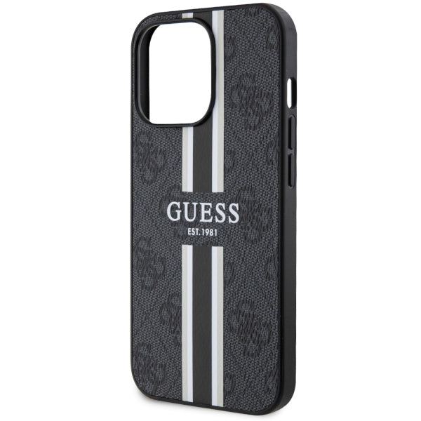 Guess GUHMP13LP4RPSK iPhone 13 Pro / 13 6.1" black/black hardcase 4G Printed Stripes MagSafe