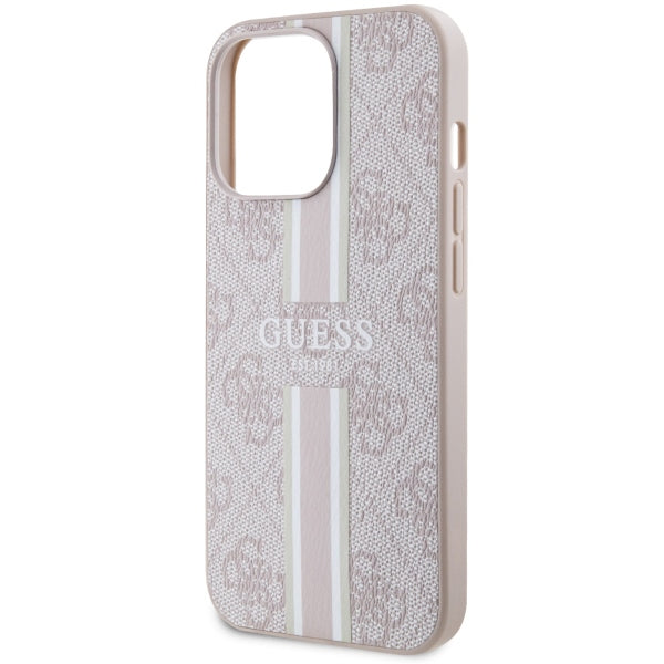 Guess GUHMP13LP4RPSP iPhone 13 Pro / 13 6.1" pink/pink hardcase 4G Printed Stripes MagSafe