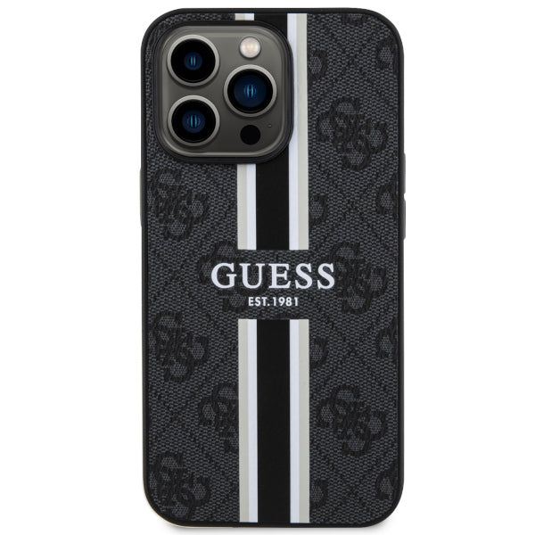 Guess GUHMP13XP4RPSK iPhone 13 Pro Max 6.7" black/black hardcase 4G Printed Stripes MagSafe