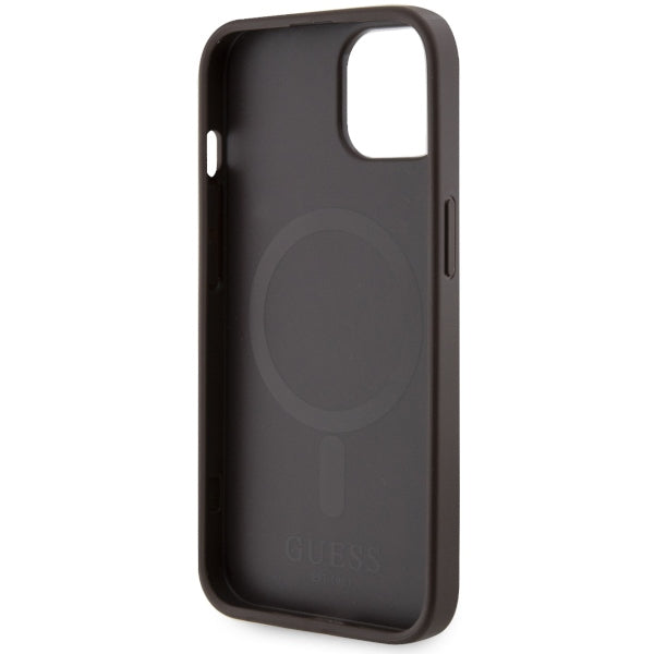 Guess GUHMP14SP4RPSW iPhone 14 6.1" brown/brown hardcase 4G Printed Stripes MagSafe
