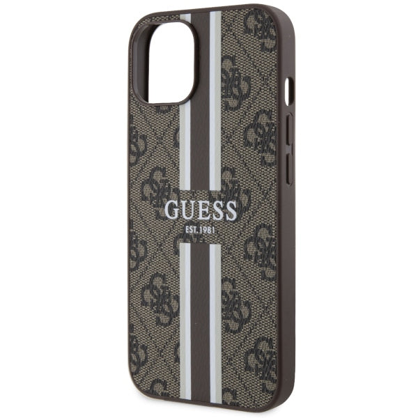 Guess GUHMP14SP4RPSW iPhone 14 6.1" brown/brown hardcase 4G Printed Stripes MagSafe