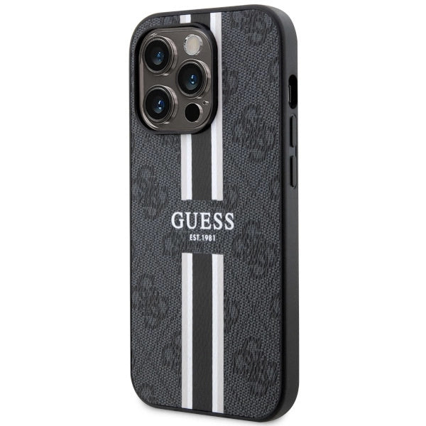 Guess GUHMP14XP4RPSK iPhone 14 Pro Max 6.7" black/black hardcase 4G Printed Stripes MagSafe