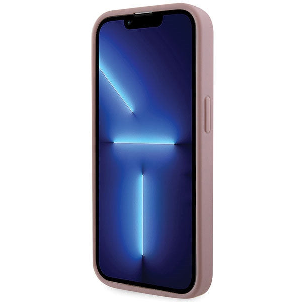 Guess GUHCP14LHDGTPP iPhone 14 Pro 6.1" pink/pink hardcase Rhinestone Triangle