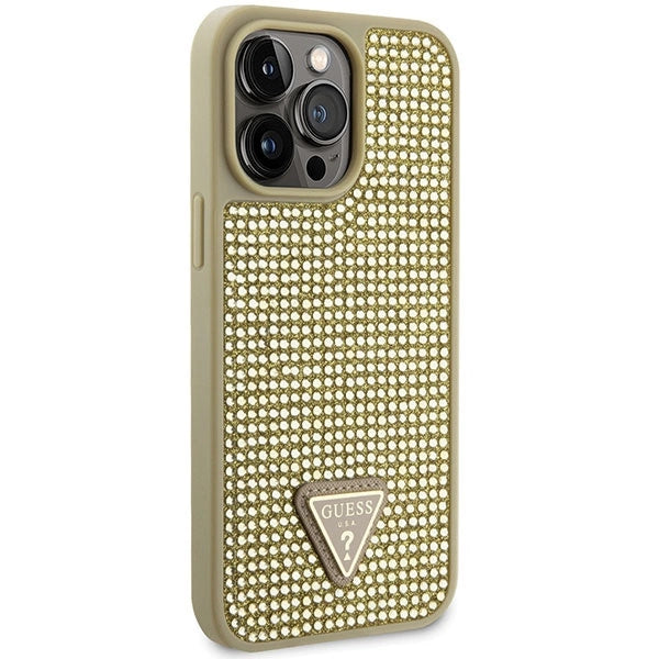 Guess GUHCP14XHDGTPD iPhone 14 Pro Max 6.7" gold/gold hardcase Rhinestone Triangle