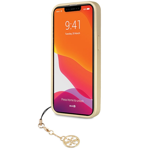 Guess 4G Charms Collection case for iPhone 14 Pro - gray