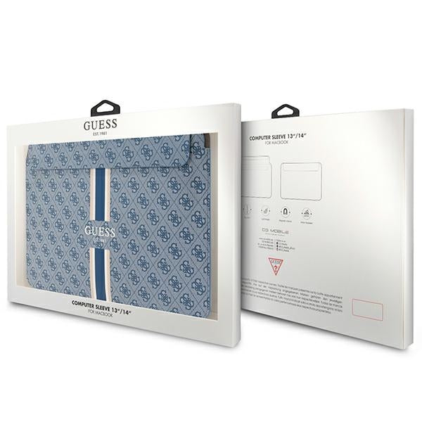 Guess 4G Printed Stripes cover for a 14" laptop - blue