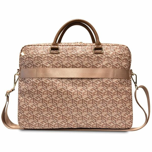 Guess GCube Stripes bag for a 16" laptop - brown
