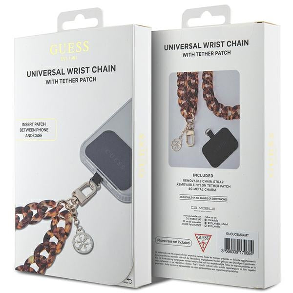Guess GUOUCBMC4MT Universal Big Hand Strap Acetate Acrylic 4G Charm Case