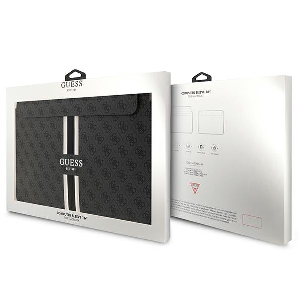 Guess 4G Printed Stripes cover for a 16" laptop - black