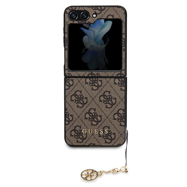 Guess 4G Charms Collection case for Samsung Galaxy Z Flip 5 - brown