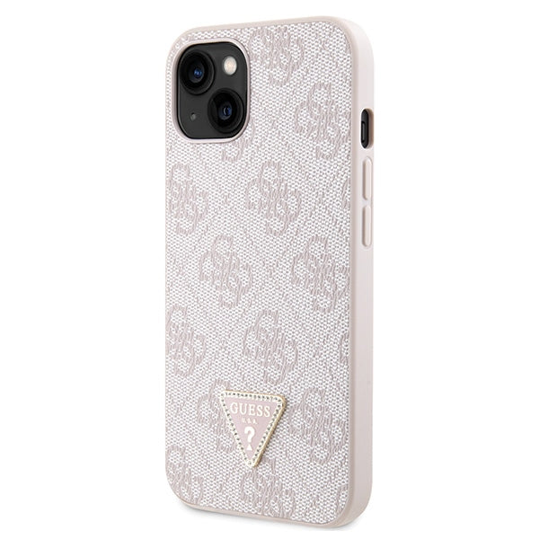 Guess GUHCP14XP4TDSCPP case for iPhone 14 Pro Max 6.7" - pink Crossbody 4G Metal Logo