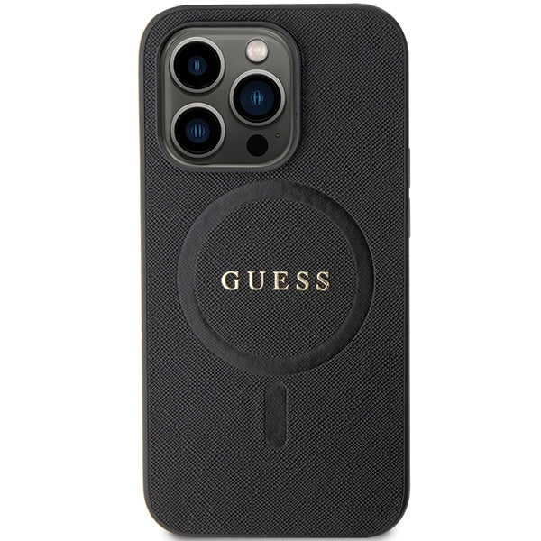 Guess GUHMP14XPSAHMCK case for iPhone 14 Pro Max 6.7" - black Saffiano MagSafe