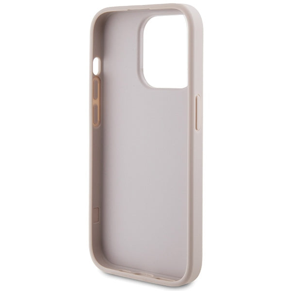 Guess 4G Metal Gold Logo case for iPhone 15 Pro - pink