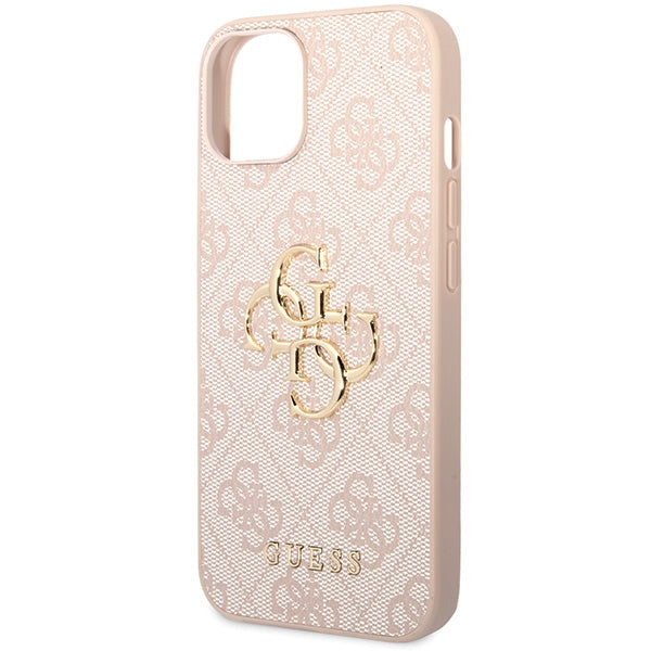 Guess 4G Big Metal Logo iPhone 15 Case - Pink