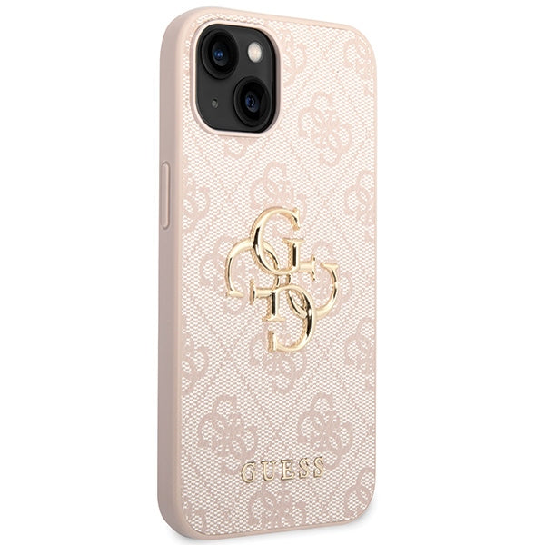 Guess 4G Big Metal Logo iPhone 15 Case - Pink