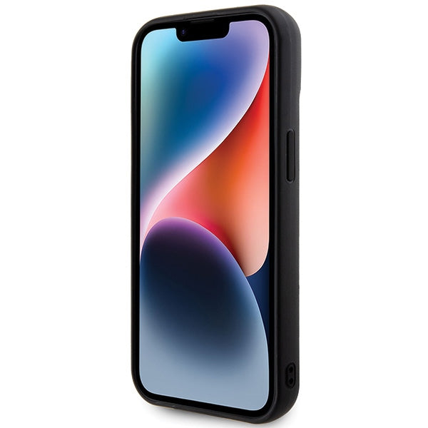 Guess Quilted Metal Logo case for iPhone 15 - black