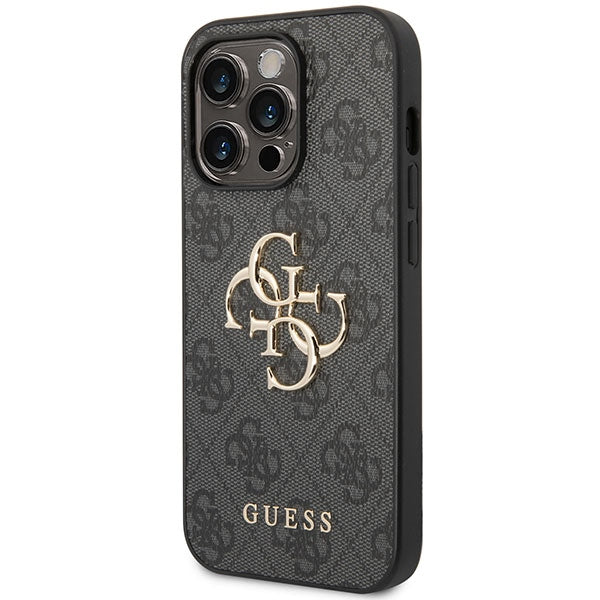 Guess 4G Big Metal Logo case for iPhone 15 Pro Max - gray