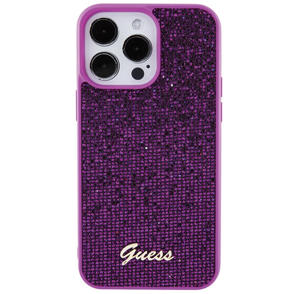 Guess Disco Metal Script case for iPhone 15 Pro Max - pink