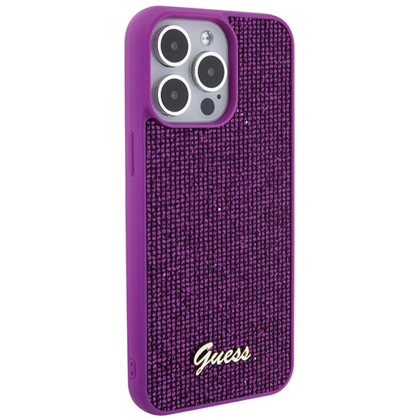 Guess Disco Metal Script case for iPhone 15 Pro Max - pink