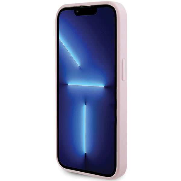 Guess GUHMP14LPSAHMCP case for iPhone 14 Pro - pink Saffiano MagSafe