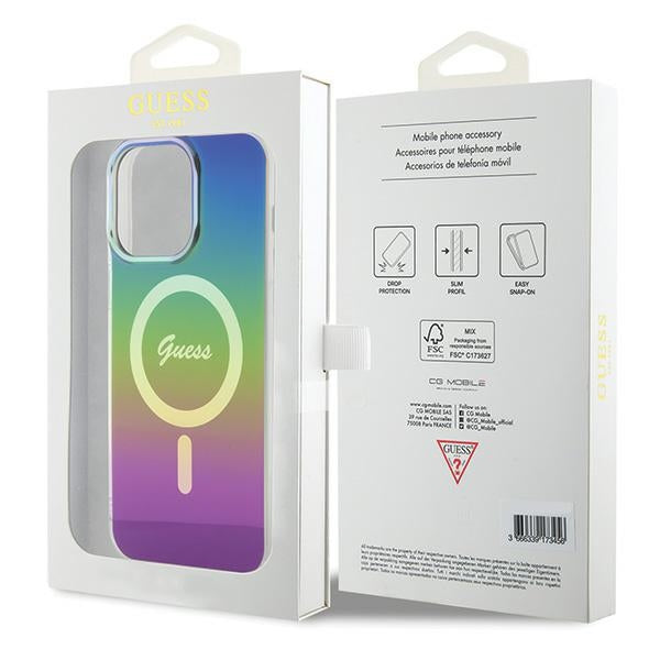 Guess IML Iridescent MagSafe case for iPhone 15 Pro - black