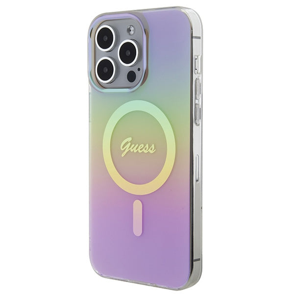 Guess IML Iridescent MagSafe case for iPhone 15 Pro - pink