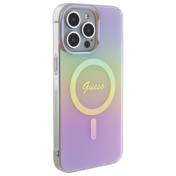 Guess IML Iridescent MagSafe case for iPhone 15 Pro - pink