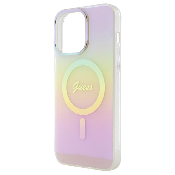 Guess IML Iridescent MagSafe case for iPhone 15 Pro - pink