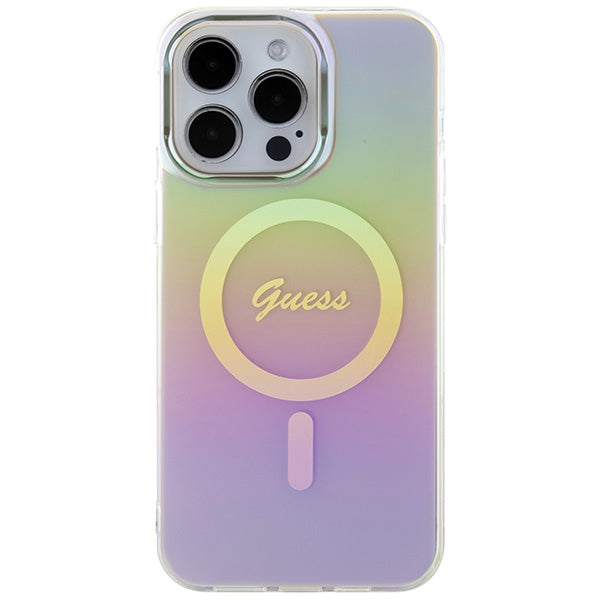 Guess IML Iridescent MagSafe case for iPhone 15 Pro - pink